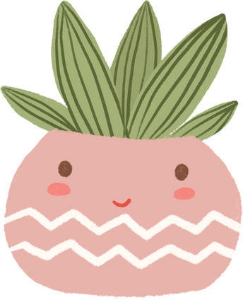 Cute Kawaii Plant Illustration