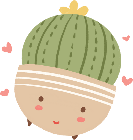 Cute Kawaii Plant Illustration